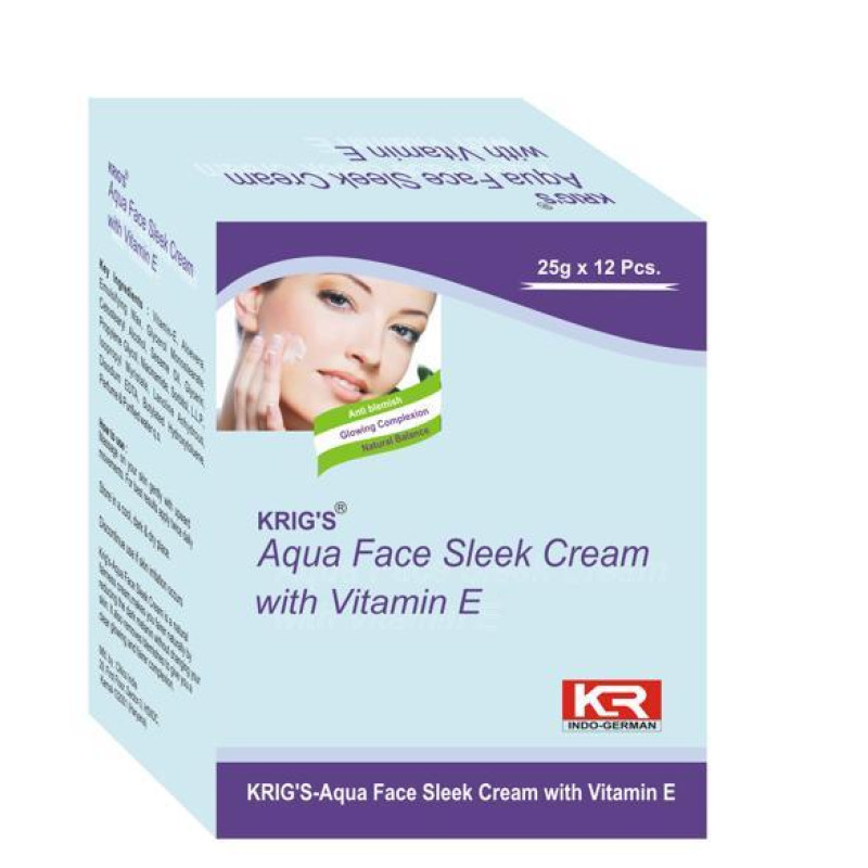 Krigs Aqua Face Sleek Cream - Vit E (300gm) Krigs Aqua Face Sleek Cream - Vit E (300gm)